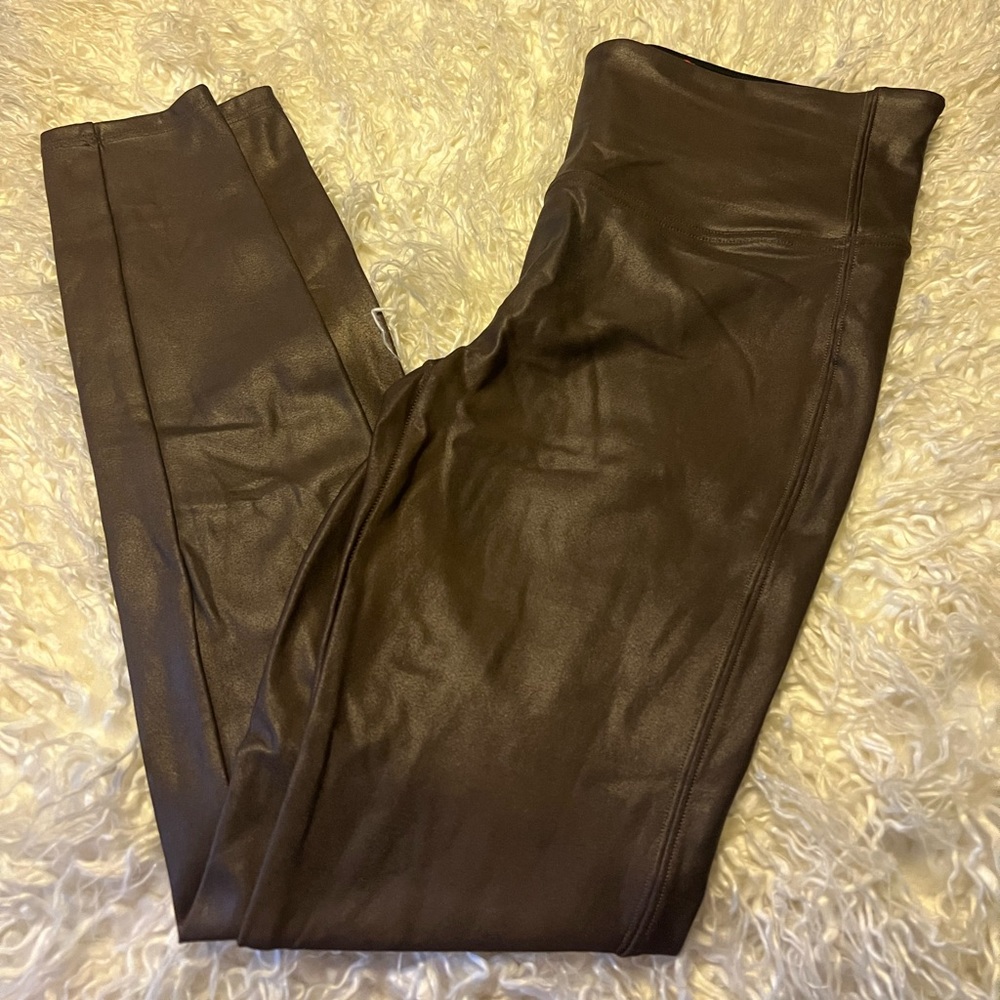 SPANX LOT 3 leggings/ brown, black, navy blue